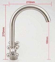 Frap Смеситель для кухни H19 F4019-5 сатин – фотография-2