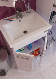 СанТа Тумба с раковиной Омега 50 напольная – фотография-5