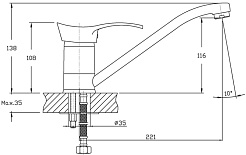 Zollen Смеситель Emden EM51611122 – фотография-2