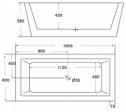 BelBagno Акриловая ванна BB55-1600 – фотография-3