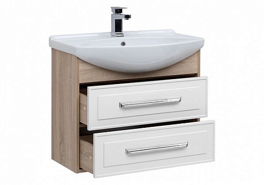 Aquanet Мебель для ванной Остин 85 белая/дуб сонома – картинка-5