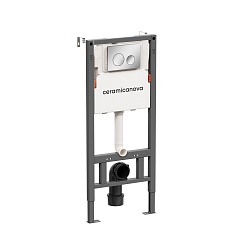 Ceramicanova Система инсталляции для унитазов Balance CN121001CH с кнопкой смыва Circle хром глянцевый – фотография-2