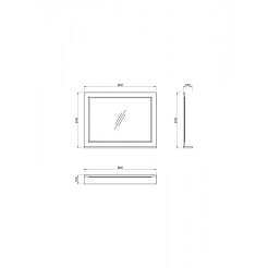Какса-а Зеркало Бруклин/Мастер 80 с полкой – фотография-3
