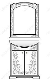 Водолей Тумба с раковиной "NAOMI 65" – фотография-5