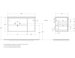 BelBagno Мебель для ванной Kraft 100 L подвесная Rovere Nebrasca Nature – фотография-14