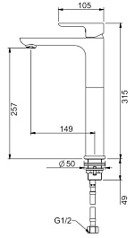 Gappo Смеситель для раковины G48-9 G1048-92 оружейная сталь – фотография-4