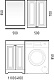 Corozo Тумба с раковиной Леон 110 L под стиральную машину белая – картинка-18