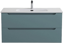 BelBagno Тумба с раковиной Etna 100 подвесная голубая матовая – фотография-1