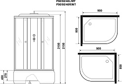 Niagara Душевая кабина Promo P90/80/40L/MT – фотография-9