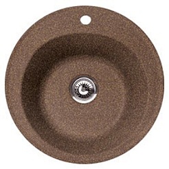 Florentina  Мойка гранитная Никосия круглая коричневый – фотография-1