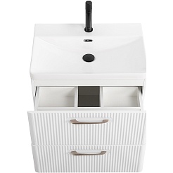 BelBagno Тумба с раковиной Due 50 подвесная Bianco Lucido – фотография-5