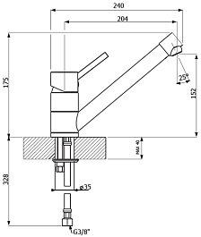 Florentina Смеситель "Фита AV" антрацит для кухонной мойки – фотография-2