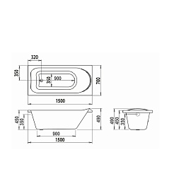 Iddis Акриловая ванна Pond 150 см – фотография-4
