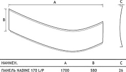 Koller Pool Экран Nadine L/R 170 см – фотография-2