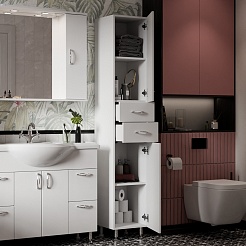 Водолей Мебель для ванной Колумбия 105 белый – фотография-10