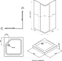 Triton Душевой уголок Вента Хром 80/80 Щ0000057861 – фотография-4