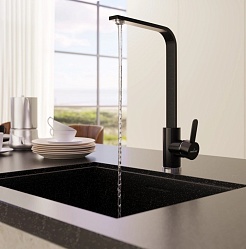 Mixline Смеситель для кухни 35к ML-GS14 (343) антрацит – фотография-4