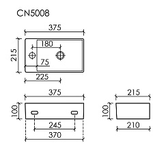 Ceramicanova Раковина Element 37/21 L CN5008 белая – фотография-7