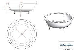 Astra-Form Ванна Олимп 180х180, литой мрамор – фотография-3