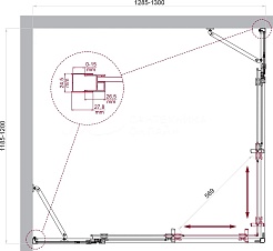 BelBagno Душевой уголок Luce 130/120 LUCE-AH-22-130/120-C-Cr профиль хром стекло прозрачное – фотография-5