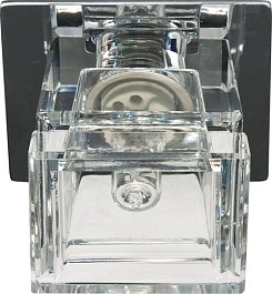 Feron Встраиваемый светильник CD2727 JCD9 прозрачный, хром – фотография-1