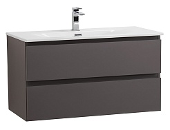 BelBagno Тумба с раковиной Kraft 90 подвесная Темно-Серый матовый с раковиной BB-8099-90 – фотография-1