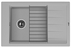 Florentina Мойка гранитная Липси 780Р с крылом грей – фотография-1