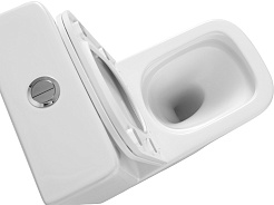 Azario Унитаз-компакт Terra AZ-6003-A безободковый с бачком с сиденьем микролифт белый – фотография-10