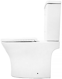 Azario Унитаз-компакт Tesoro AZ-8501 безободковый с бачком с сиденьем микролифт белый – фотография-4