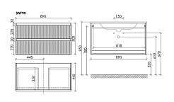 Sancos Тумба с раковиной Snob T 90 bianco раковина Element 91 CN7002 – фотография-6