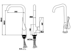 Aquatek Смеситель для кухни AQ1083MB матовый черный – фотография-2