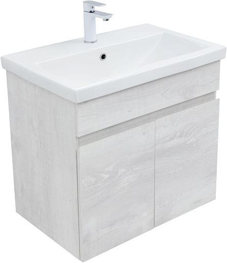 Aquanet Тумба с раковиной Оптима 70 бетон пайн – фотография-2