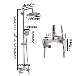 Gappo Душевая стойка G99-30 G2499-30 сатин – фотография-3