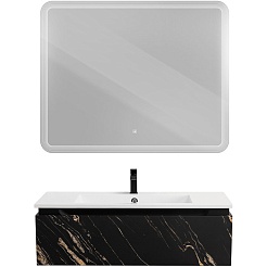 Cezares Тумба с раковиной Slider 100 подвесная чёрный фьюжн – фотография-10