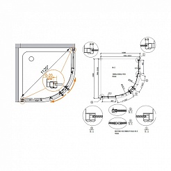 Cezares Душевой уголок RETRO-A-R-2-100-SCORREVOLE-CP-Cr – фотография-2