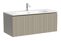 Sancos Тумба под раковину Code 100 c одним ящиком серая платина – фотография-1