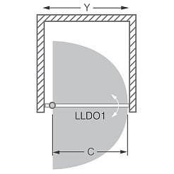 Roltechnik Душевая дверь LLDO1/900 transparent – фотография-2