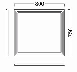 Kerama Marazzi Зеркало Pompei 80 белое – фотография-2