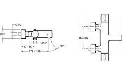 Jacob Delafon Термостат для ванны Cuff E78520-CP – фотография-2
