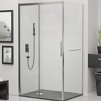 RGW Душевой уголок Leipzig LE-41-1 (LE-12 + Z-060-2) 160x80 профиль хром стекло прозрачное