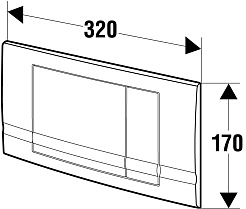 Schwab Кнопка смыва Riva Duo глянцевый хром – фотография-2