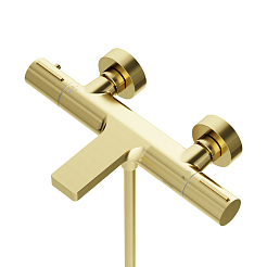 BelBagno Смеситель для ванны и душа термостатический Etna брашированное золото PVD покрытие SC9006BG – фотография-2