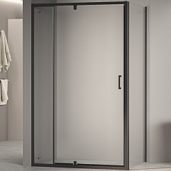 RGW Душевой уголок Passage PA-078B (PA-008B + Z-050-2B) 110x110 профиль черный стекло прозрачное – фотография-1