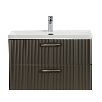 BelBagno Тумба под раковину Due 80 без ручек подвесная Оружейная сталь