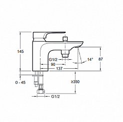 Jacob Delafon Смеситель для ванны и душа Aleo+ E72321-CP – фотография-2