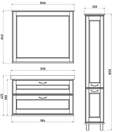 ASB-Woodline Пенал Прато 35 антикварный орех, массив ясеня – фотография-4