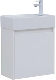 Aquanet Мебель для ванной Nova Lite 50 подвесная белая глянцевая – фотография-4