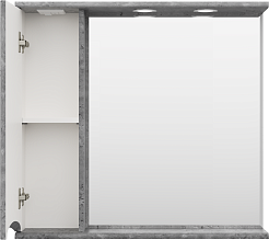 Misty Мебель для ванной Атлантик 80 L 2 ящика серый камень – фотография-6