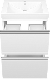 Misty Тумба с раковиной Ингрид 60 белая – фотография-4