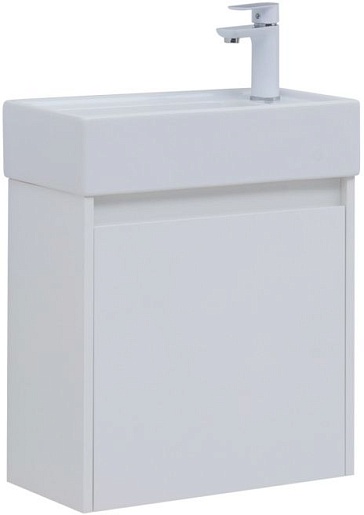 Aquanet Мебель для ванной Nova Lite 50 подвесная белая глянцевая – фотография-4